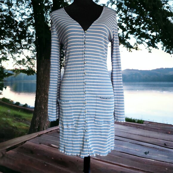 NWT WHITEROOM & CACTUS (S) A-Line Striped Dress - Picture 2 of 8